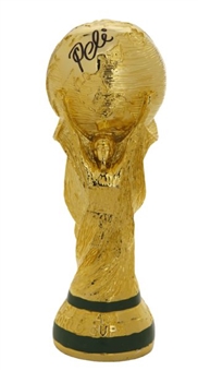 Pele Signed Replica World Cup Trophy